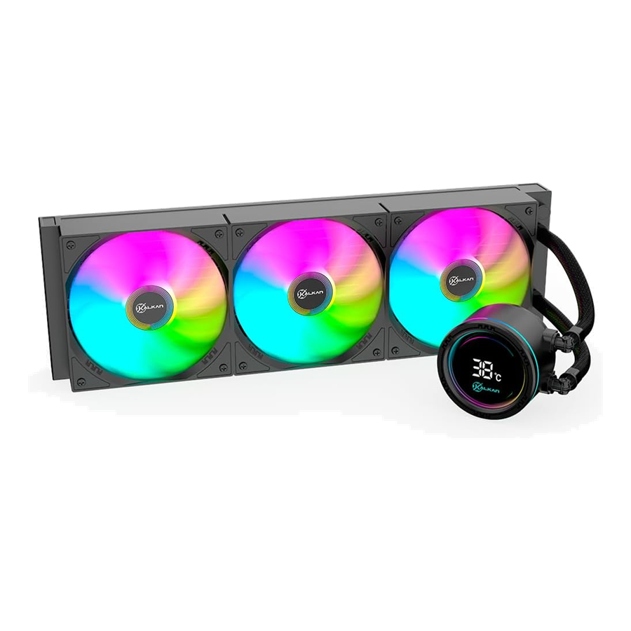 Water Cooler Gamer Kalkan Alpha 360 ARGB com display Preto KLK00048