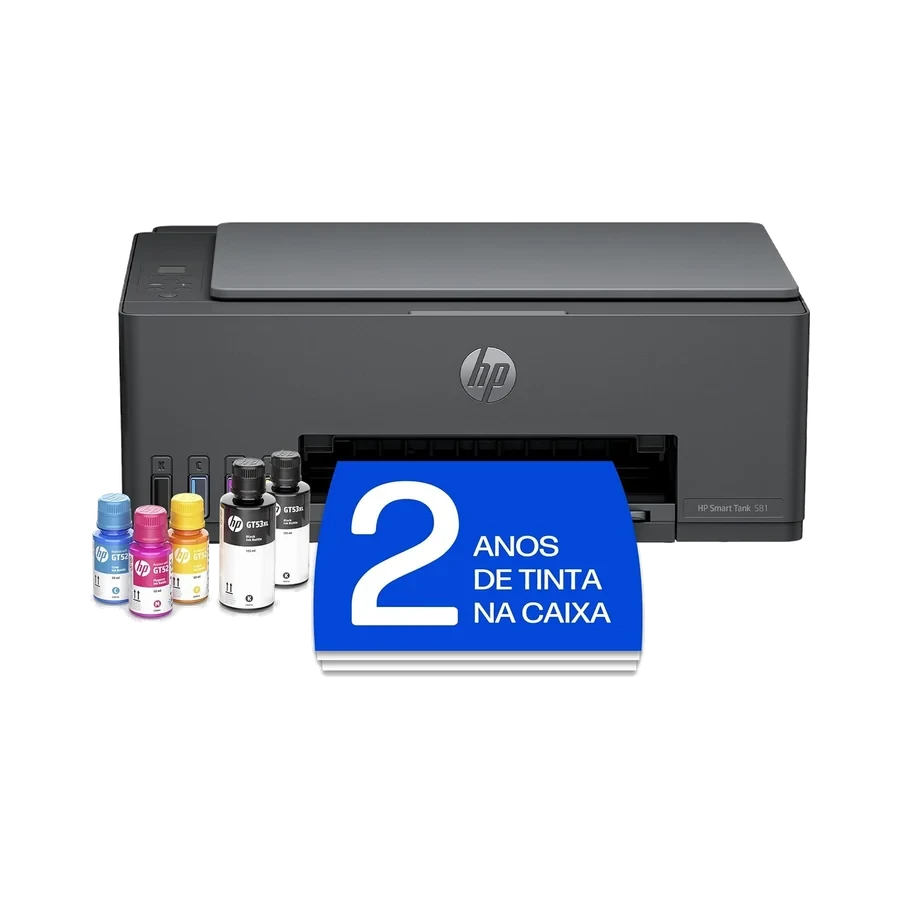 Impressora Multifuncional HP Smart Tank 581 Tanque de Tinta…