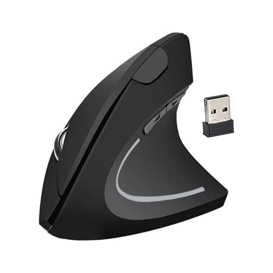 Mouse Ergonômico Vertical Sem Fio 2.4GHz