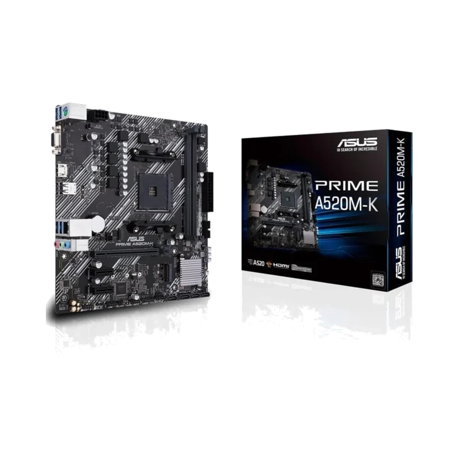Placa Mãe Asus para AMD AM4 A520M-K 2xDDR4 mATX…