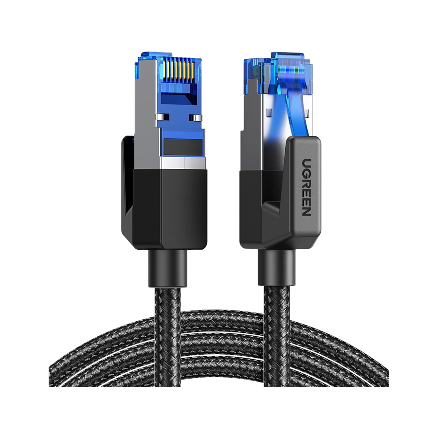 UGREEN Cabo Ethernet Cat 8 6 pés, cabo de rede trançado de alta velocidade 40 Gbps 2000 MHz